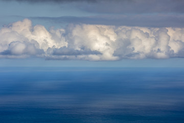 Fototapeta na wymiar the Blue Voyage of the clouds