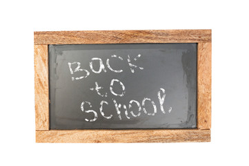 Inscription "back to school" on a chalkboard