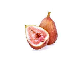 Fresh sweet figs isolated on white background