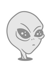 kopf boden loch alien ausserirdischer weltall ufo weltraum besucher grau grey grusselig entführen monster böse comic cartoon clipart horror halloween