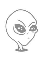 kopf boden loch alien ausserirdischer weltall ufo weltraum besucher grau grey grusselig entführen monster böse comic cartoon clipart horror halloween