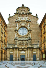 Santa Maria de Montserrat Abbey near Barcelona. Spain