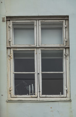 Window on the colorful facade