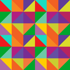 seamless abstract colorful background of triangles