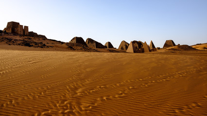 Fototapeta na wymiar Pyramids of Meroe, Sudan 17