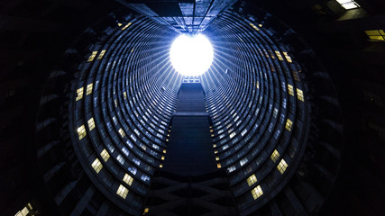 A inside of tall famous tower, Johannesburg, South Africa - obrazy, fototapety, plakaty
