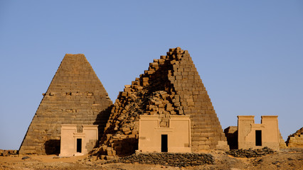 Fototapeta na wymiar Pyramids of Meroe, Sudan 9