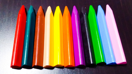 Set of Colorful Crayons. Back to school material