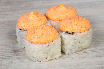 Japanese roll with prawn