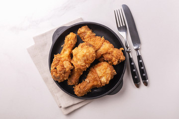 Crispy chicken legs. Fast and junk food