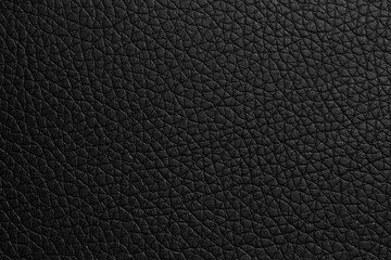 Fototapeta premium black leather texture or background with spotlight, dark tone.