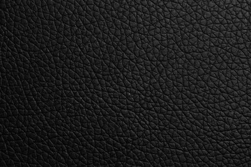black leather texture or background with spotlight, dark tone.
