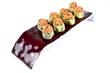 Uramaki and hosomaki: maki japanese rolls