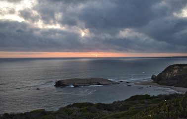 Fototapeta na wymiar Sunset on the California coast