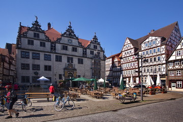 Obraz premium Hann. Münden Rathausplatz