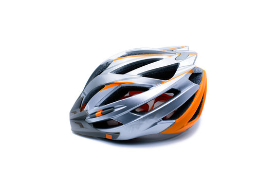 helmet bicycle on white background or isolated