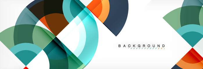 Obraz premium Vector circular geometric abstract background