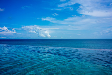 Fototapeta na wymiar ocean water and sky, full frame view