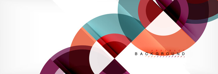 Obraz premium Vector circular geometric abstract background