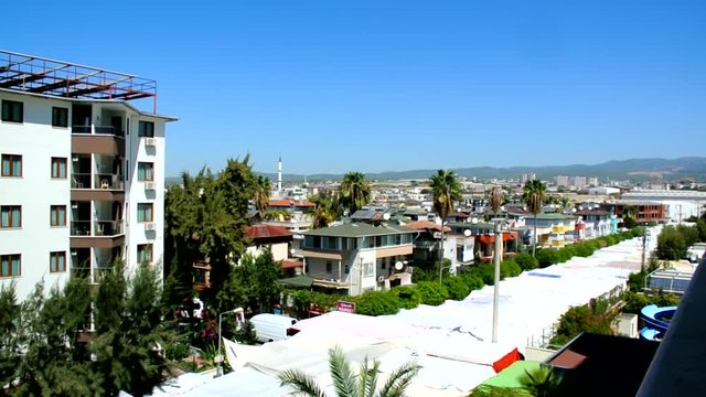 One-day bazaar of Alanya, Turkey. Konakli