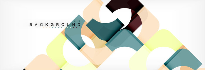 Geometric squares abstract banner. Vector illustration for business brochure or flyer, presentation and web design layout