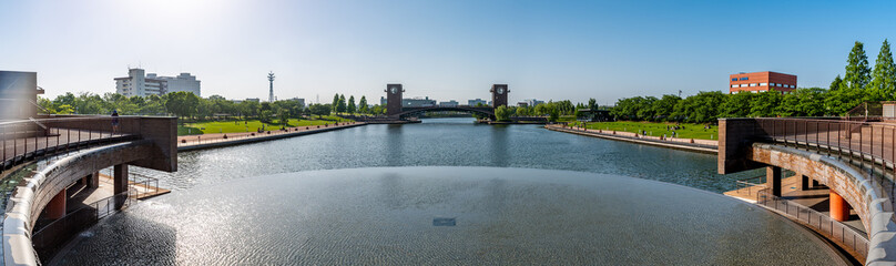 Obraz premium Fuganungakansui Park in Toyama