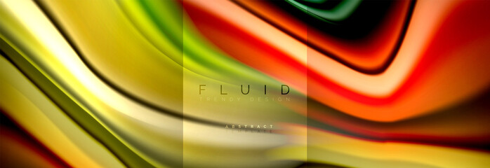 Rainbow fluid abstract shapes, liquid colors design, colorful marble or plastic wavy texture background, multicolored template for business or technology presentation or web brochure cover design