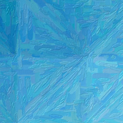 Blue Impasto with large brush in square shape background illustration.