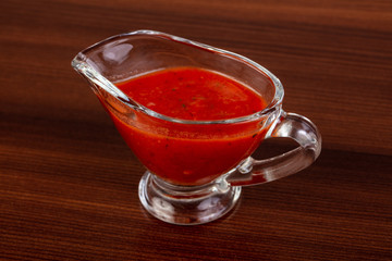 Tomato sauce in the bowl