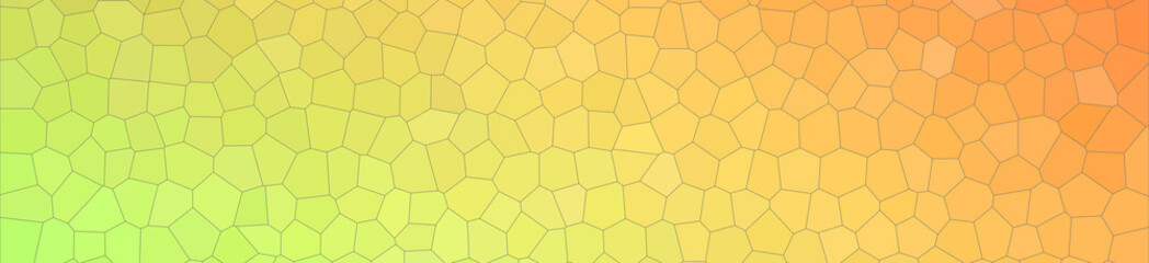 Orange and green oil Small Hexagon in banner shape background illustration.