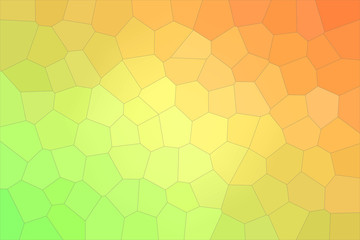 Orange and green oil Big Hexagon background illustration.
