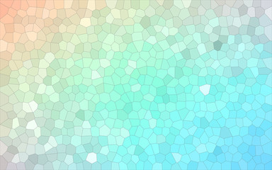 Orange, green and blue colorful Small Hexagon background illustration.