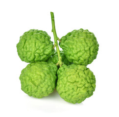 Bergamot fruit isolated on the white background.