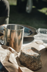 Outdoor kitchen with cheese