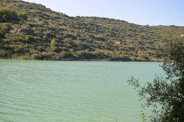 Embalse de Anás en Uncastillo Aragon Spain