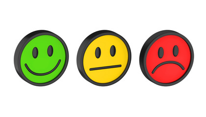 Smiley Faces Icons Isolated