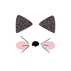 cat, cat  vector icon, funny cat face, cat T-shirt graphics ,cute cartoon characters, cute graphics for kids, Book illustrations, textile graphic