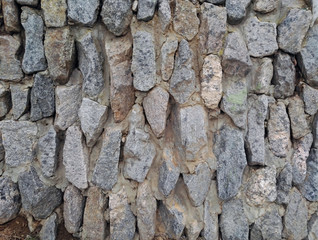 background wall stacked of natural rough stones