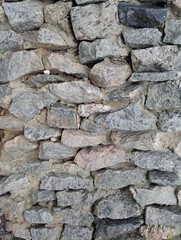 background wall stacked of natural rough stones
