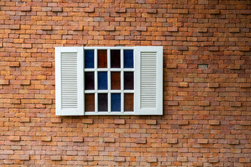 Window on red brick
