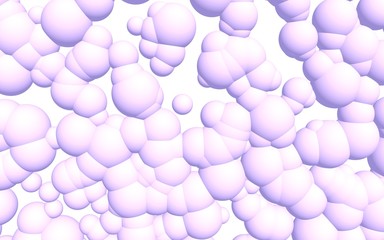 3d rendering picture of pink balls. Abstract wallpaper and background. 3D illustration
