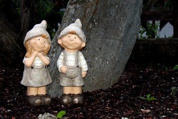 sculture in legno folletti di bosco
