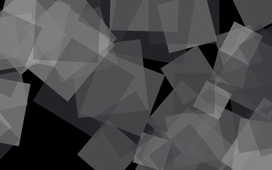 Obraz premium Multicolored translucent squares on dark background. Pink tones. 3D illustration