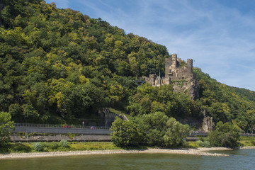 Fototapeta na wymiar Burg Rheinstein Castle at Rhine Valley in Germany 