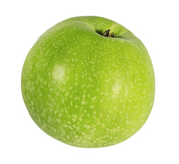 Fresh green apple isolated on white background with clipping path