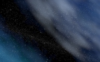 Colorful and beautiful space background. Outer space. Starry outer space texture. Templates, blue background. 3D illustration