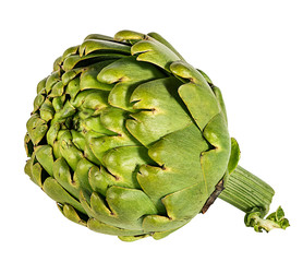 Obraz premium Fresh artichoke isolated on white background with clipping path