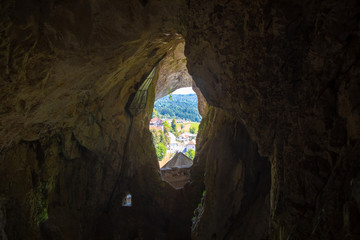 View from Medieval Predjama Castle in Postojna Cave, Slovenia
