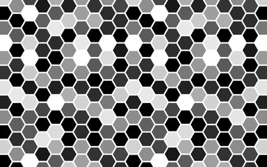 White honeycomb with a gradient color. Isometric geometry. 3D illustration