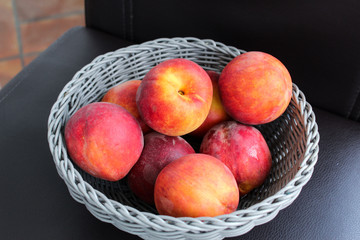 Peaches in Basket